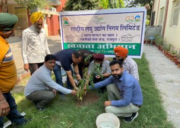 एन.टी.एस.सी. राजपुरा पंजाब परिसर में स्वच्छता अभियान के तहत हुआ वृक्षारोपण