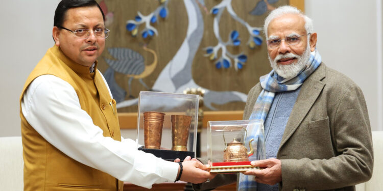 मुख्यमंत्री पुष्कर सिंह धामी ने नई दिल्ली में प्रधानमंत्री से की भेंट