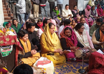 महिला कांग्रेस ने किया सुन्दरकाण्ड पाठ का आयोजन