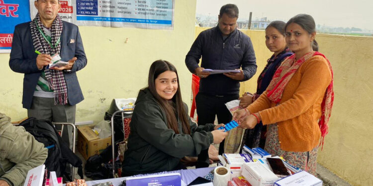 सुभारती ने कालसी में लगाया निःशुल्क स्वास्थ्य शिविर