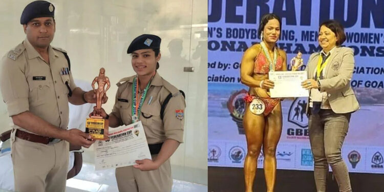 Female constable Pooja Bhatt won bronze medal