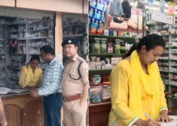 ड्रग्स विभाग और पुलिस की छापेमारी, 3 मेडिकल स्टोर के लाइसेंस कैंसिल