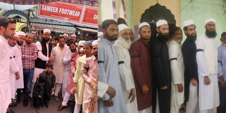 वक्फ बिल का काली पट्टी बांध कर जताया विरोध