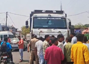 डंपर की चपेट में आने से बाइक सवार की मौत, ट्रक चालक फरार