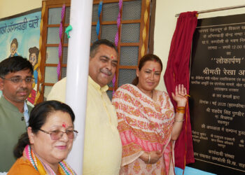 मंत्री रेखा आर्य ने ग्राम पंचायत कंडोली में आंगनबाड़ी केंद्र के भवन का किया लोकार्पण