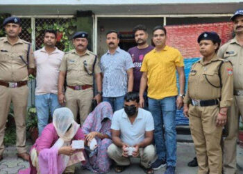 पति-पत्नी सहित तीन लुटेरे गिरफ्तार