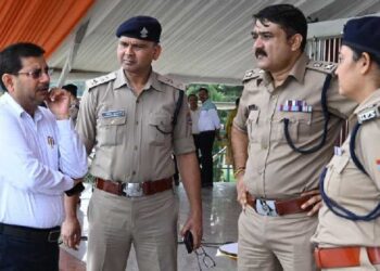 स्वतंत्रता दिवस परेड की फुल ड्रेस रिहर्सल का एसएसपी ने किया निरीक्षण