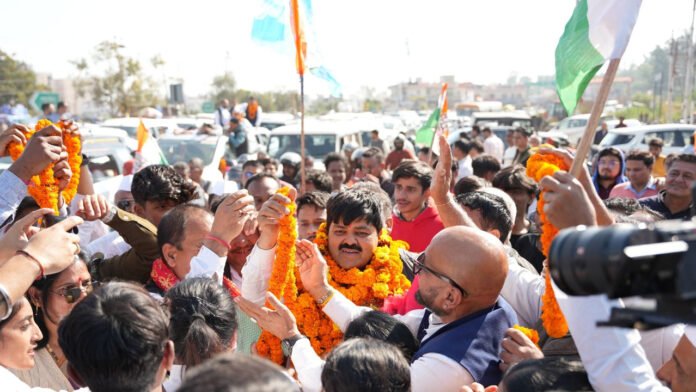 कांग्रेस प्रदेश अध्यक्ष गणेश गोदियाल का हुआ भव्य स्वागत