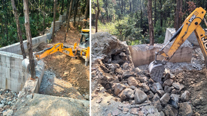 अतिक्रमण विरुद्ध जिला प्रशासन का एक्शन जारी, सरकारी नाले पर प्लाटिंग ध्वस्त